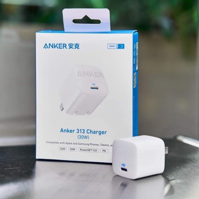Anker 313 GaN 30W PIQ 3.0 GaN+PD – Foldable Fast Charger